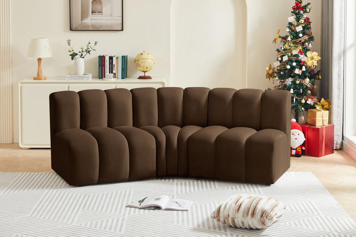 Arc - Velvet 3 Piece Modular Corner Sofa