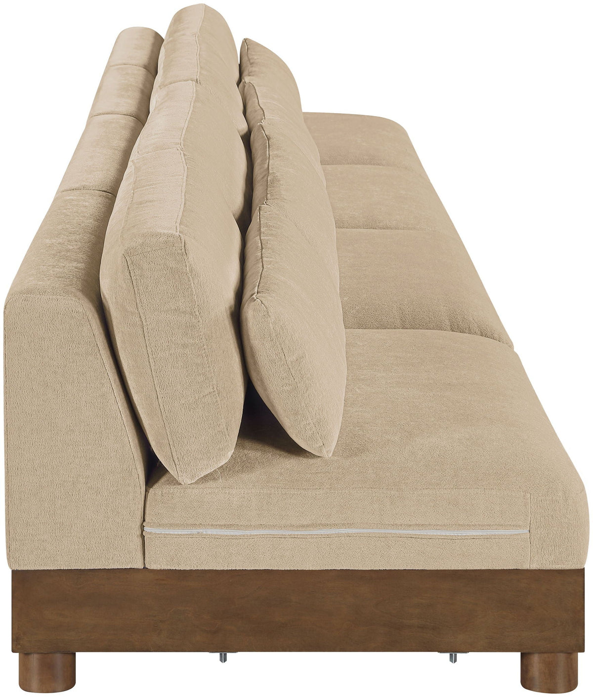 Turin - Chenille Fabric Upholstered Modular Sectional - Beige