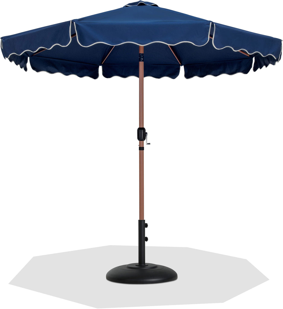 Amalfi - Patio Umbrella - Black Base / Light Brown Pole