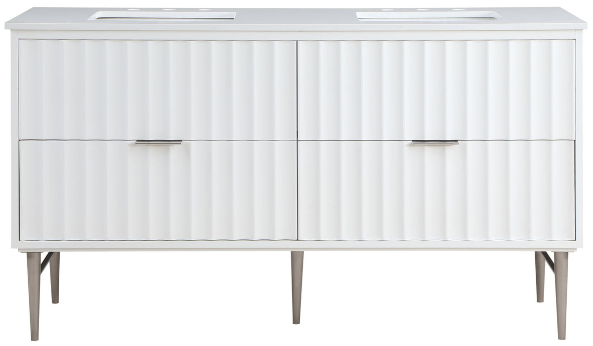 Modernist - Bathroom Vanity With Chrome Legs