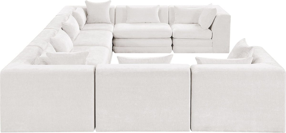 Stellar - 8 Piece Chenille Fabric Upholstered Modular Sectional