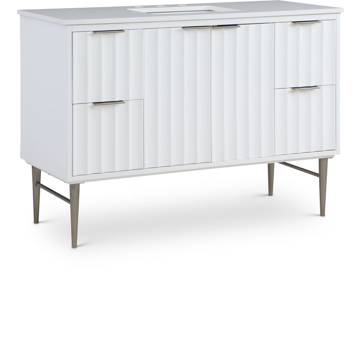 Modernist - Bathroom Vanity With Chrome Legs