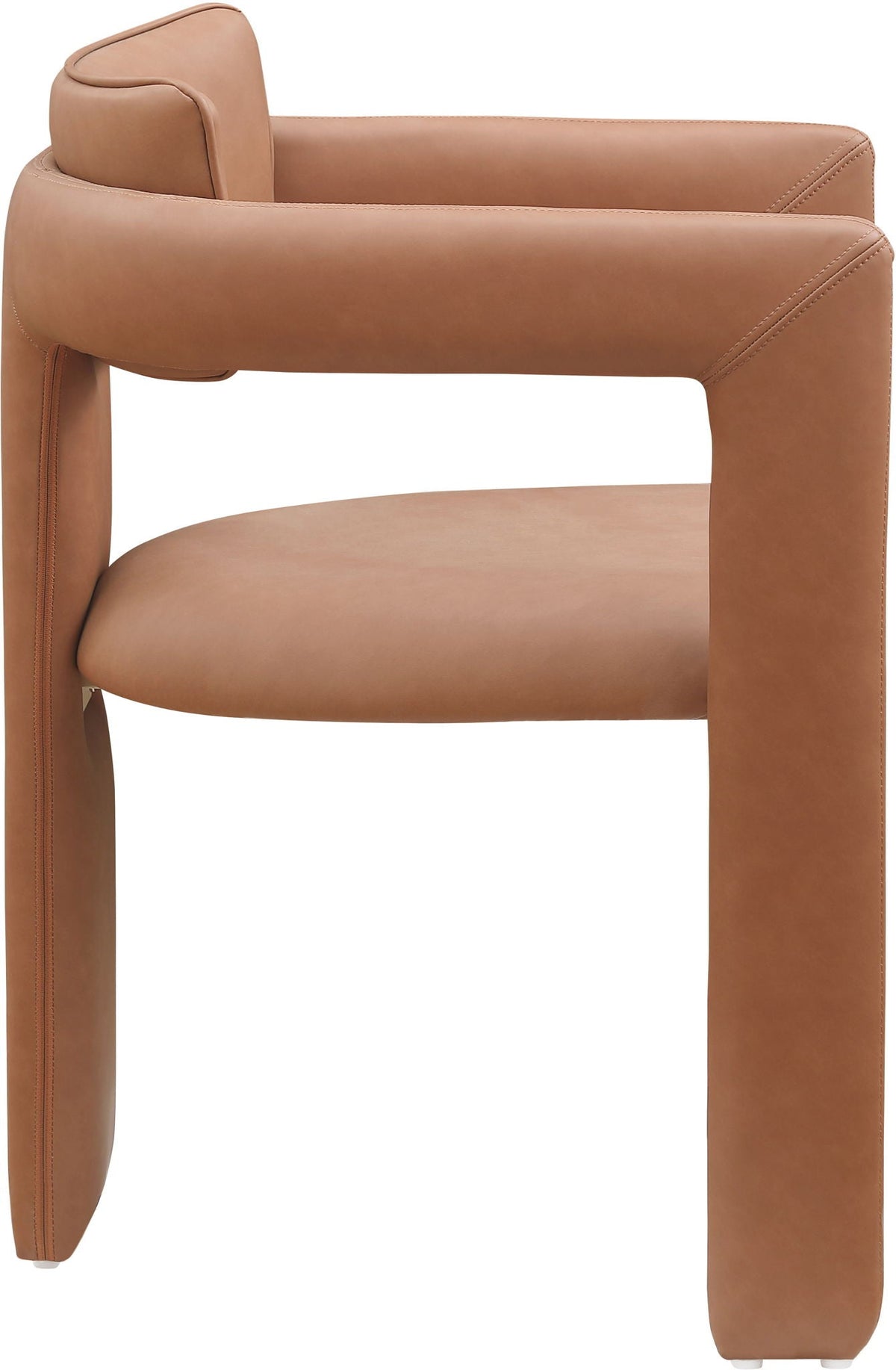 Brenda - Faux Leather Dining Chair (Set of 2) - Cognac