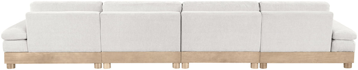 Turin - Chenille Fabric Upholstered Modular Sectional - White