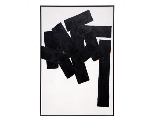 Building Blocks 48" X 72" Black Floater Frame