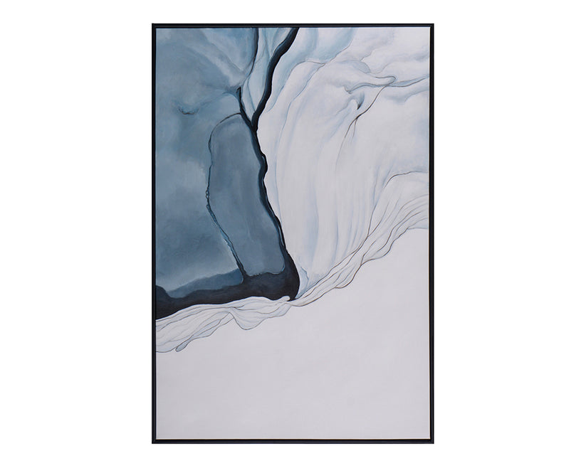 Glacial Rock 48" X 72" Black Floater Frame