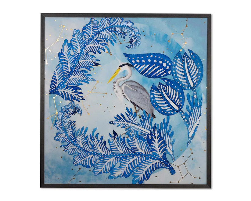 Blue Heron 48" X 48" Charcoal Frame