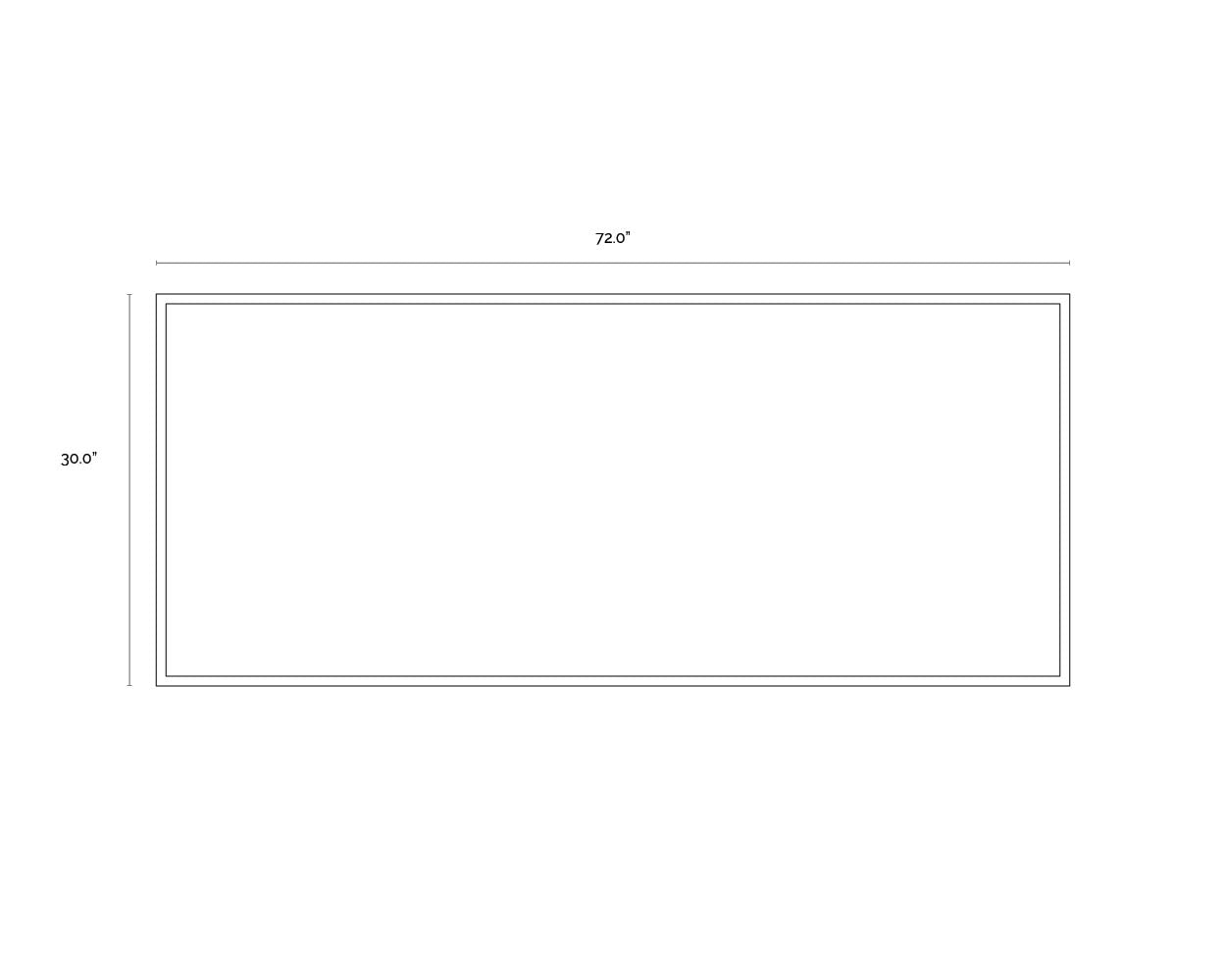 Frequency - 72" X 30" - Silver Floater Frame