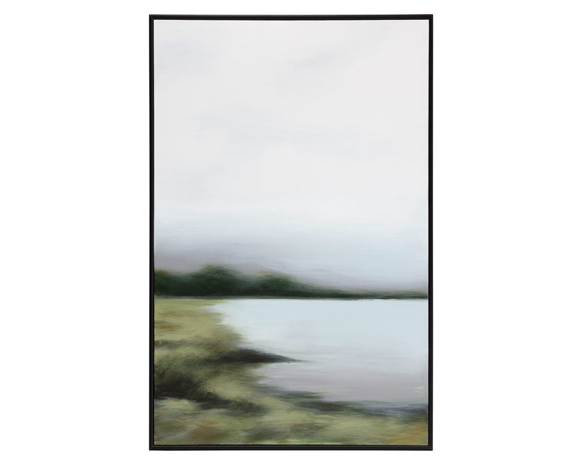 Lakeside Views (Set Of 2) 36" X 48" Black Floater Frame