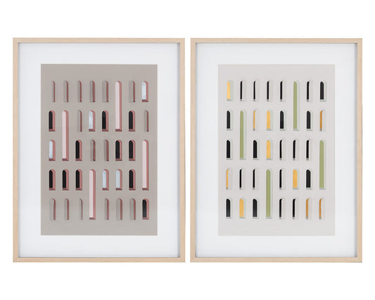 Door To Door (Set Of 2) - 36" X 49" - Natural Frame