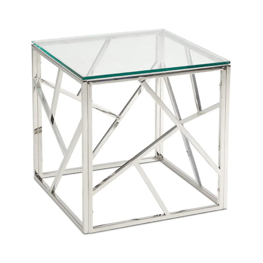 Carole End Table Silver