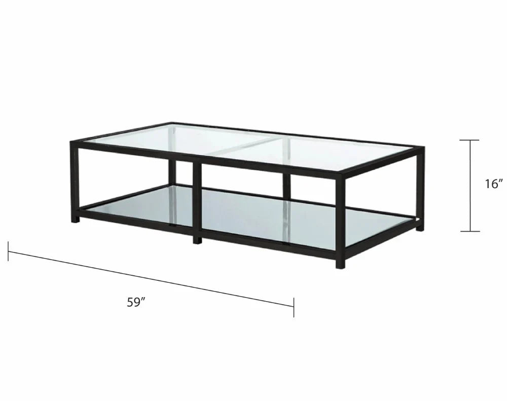 Caspian Coffee Table (Black Rectangular)