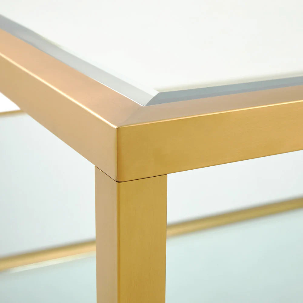 Caspian Square Coffee Table-Gold 47"