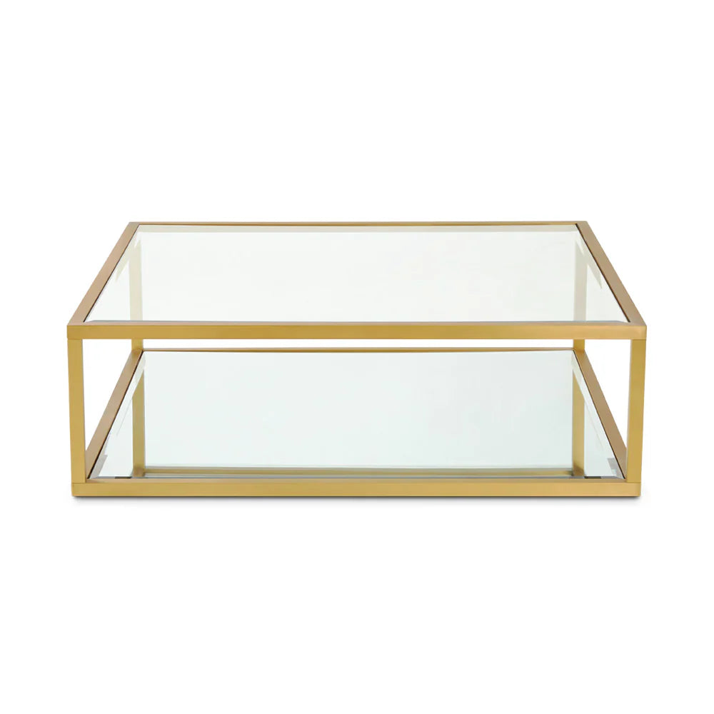 Caspian Square Coffee Table-Gold 47"