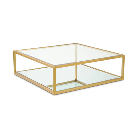 Caspian Square Coffee Table-Gold 47"