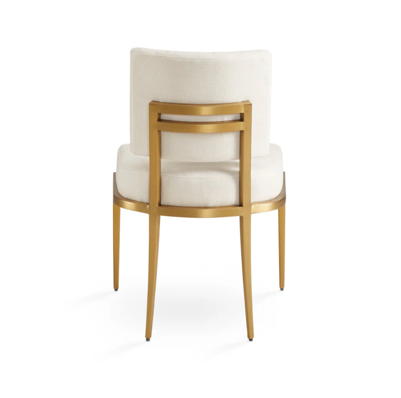 Paolo 7 Pc Glass Dining Set in Gold/Ivory