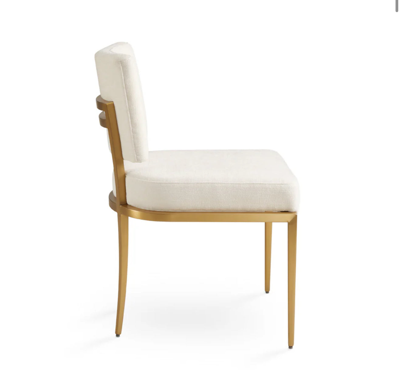 Paolo 7 Pc Glass Dining Set in Gold/Ivory