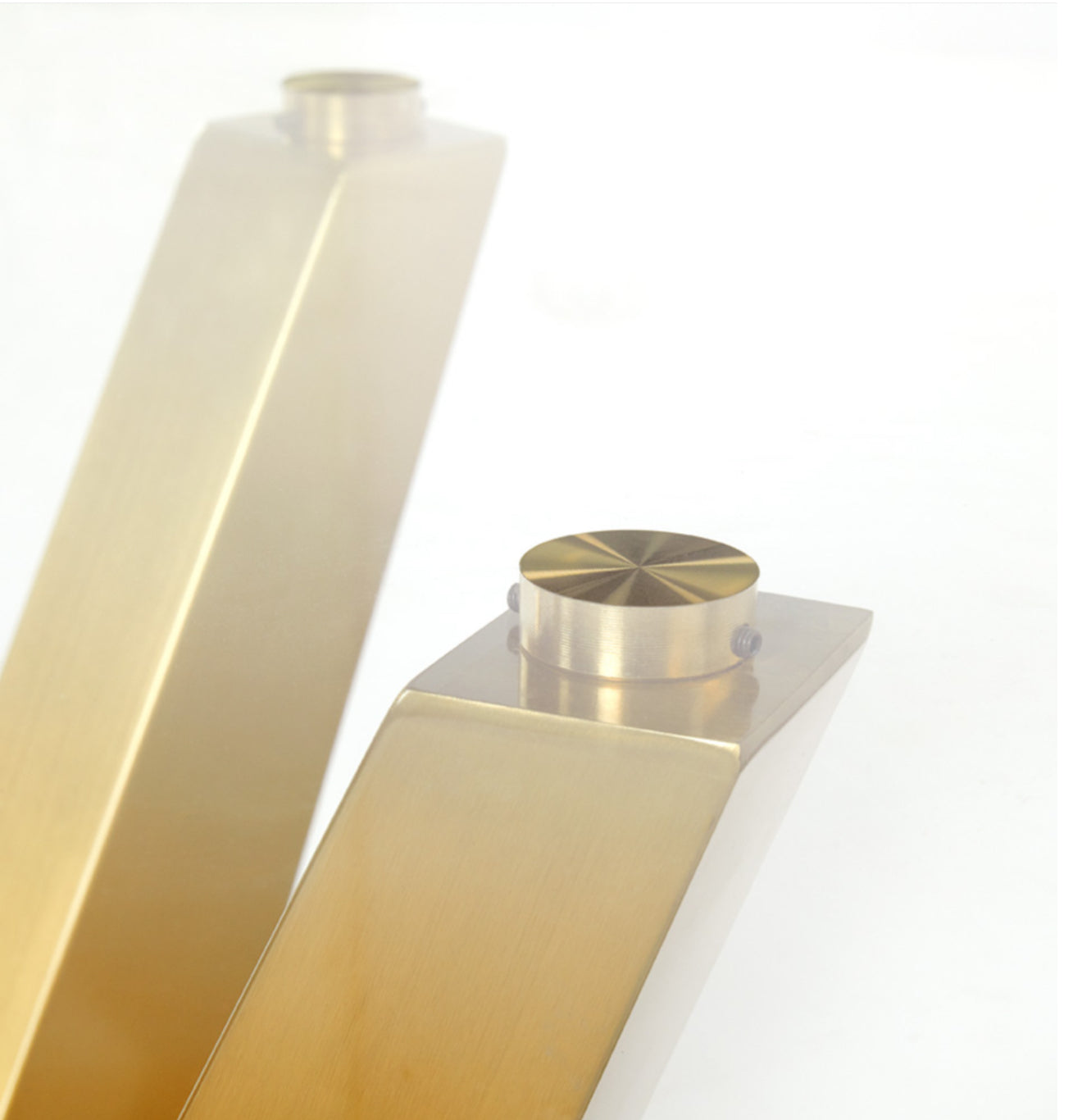 Paolo 7 Pc Glass Dining Set in Gold/Ivory