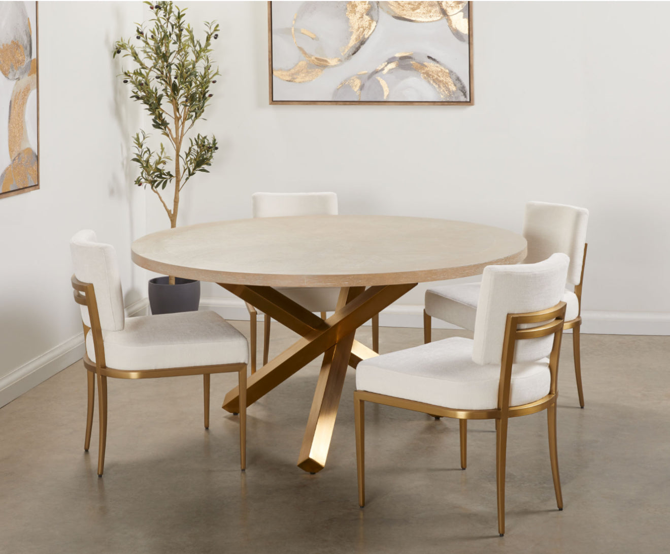 Raleigh 5pc Dining Set - Gold