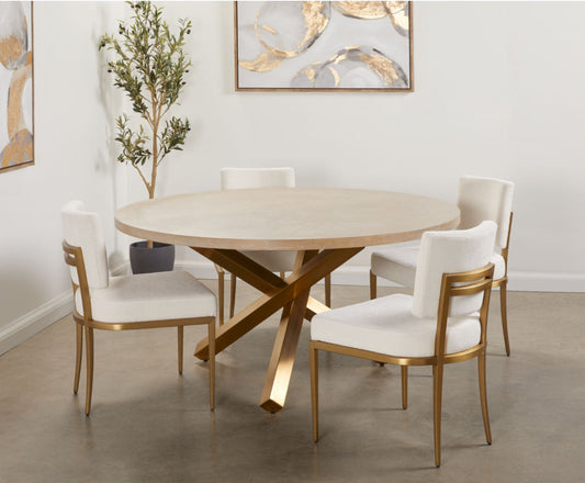 Raleigh 5pc Dining Set - Gold