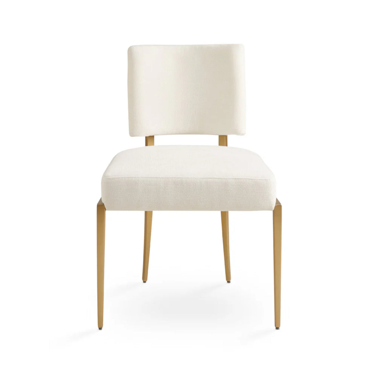 Paolo 7 Pc Glass Dining Set in Gold/Ivory