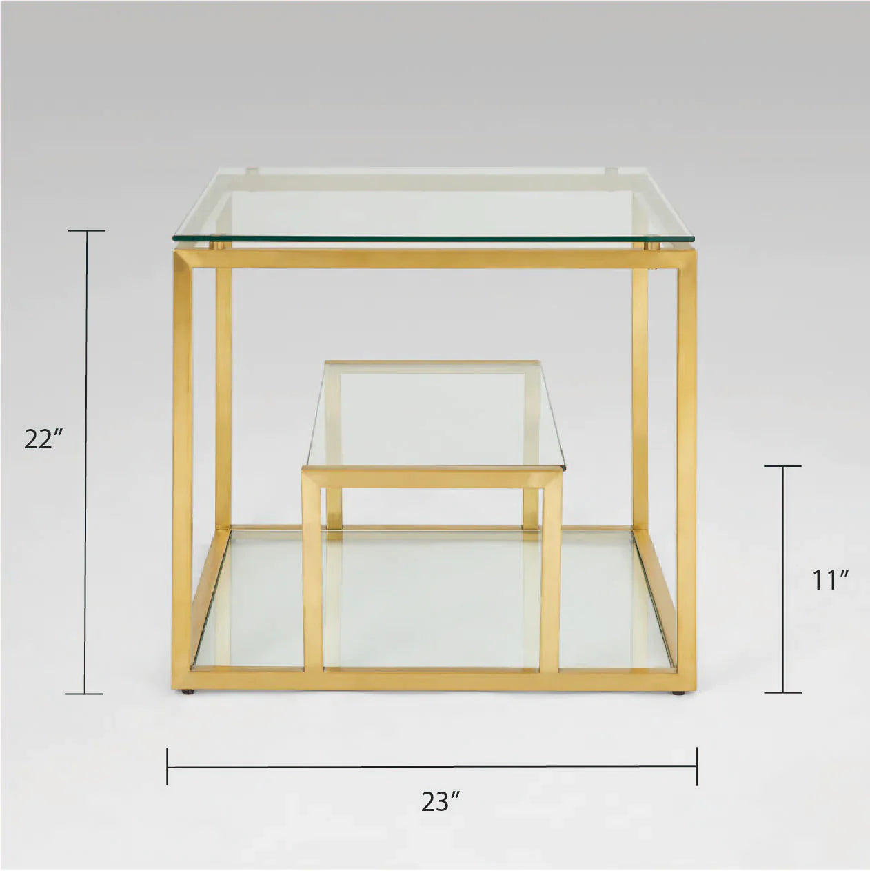 Barolo End Table - Gold