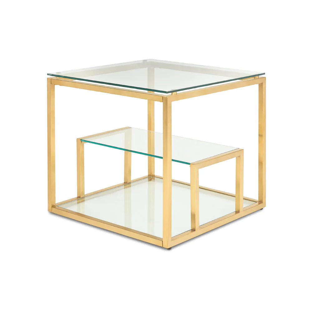 Barolo End Table - Gold