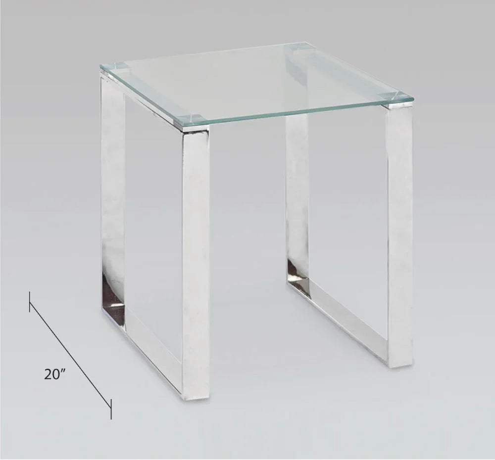 David End Table Silver