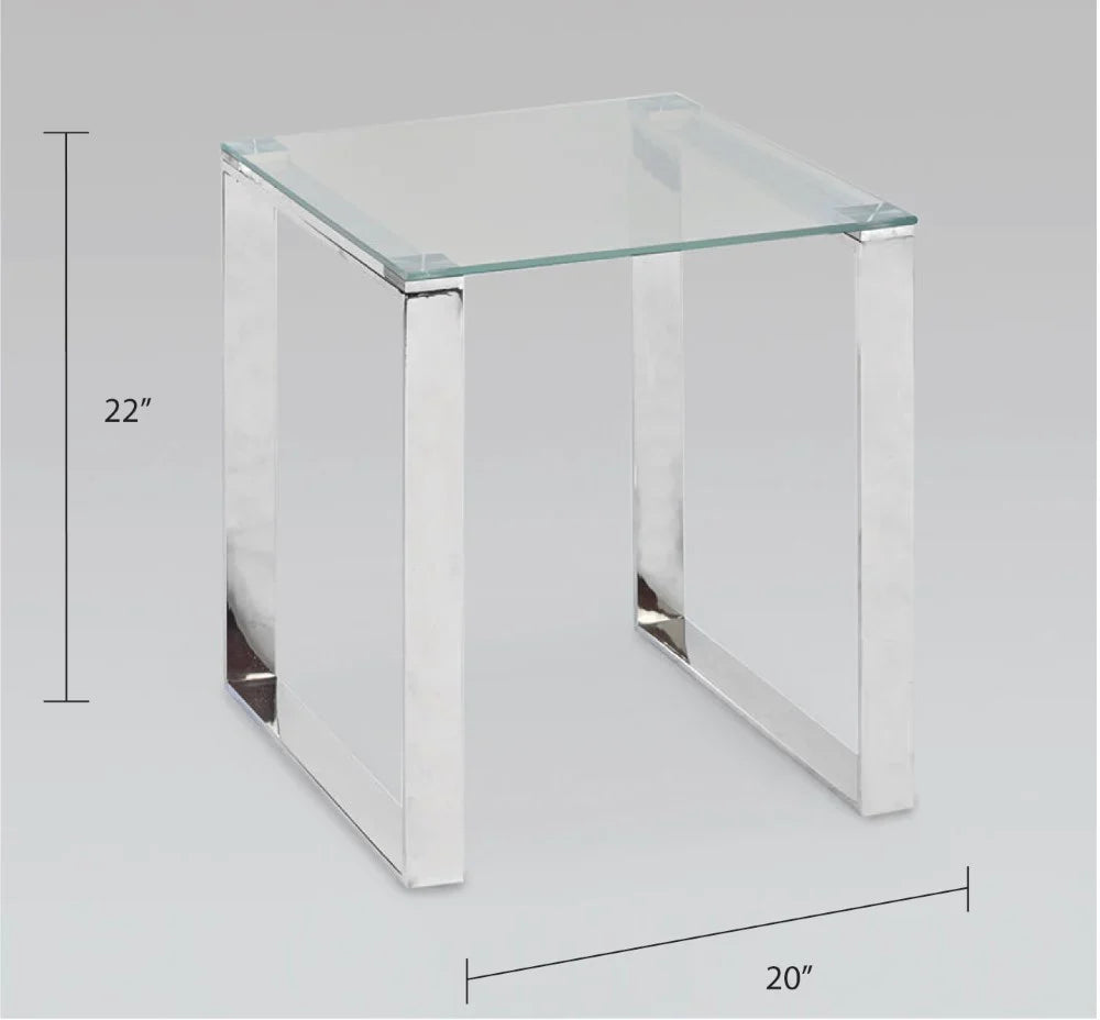 David End Table Silver