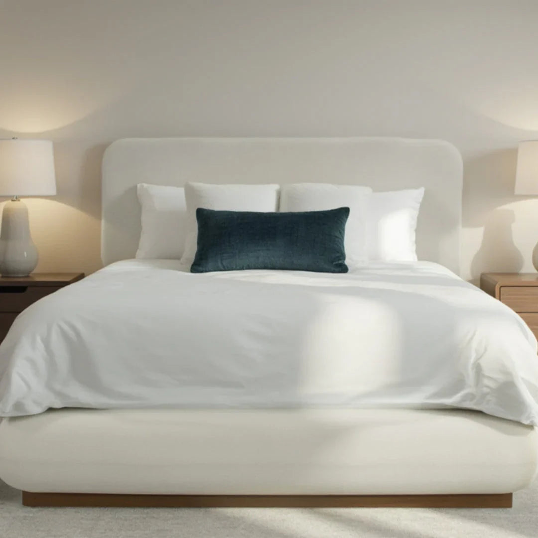 Cloudhaven Greige Upholstered Queen Bed