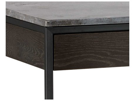 Stamos Desk Black Grey Marble / Charcoal Grey