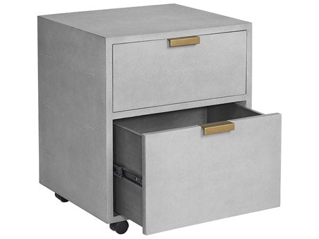 Jiro File Cabinet Grey Shagreen