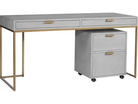 Jiro File Cabinet Grey Shagreen