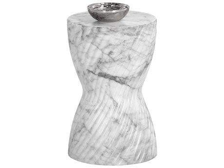 Cara End Table Marble Look