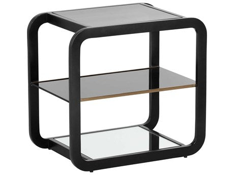 Ambretta End Table Black / Smoke Grey