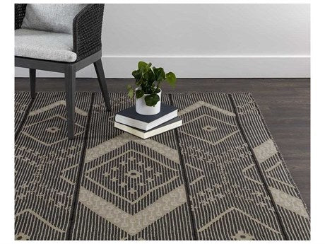 Asana Hand Woven Rug Black / Tan