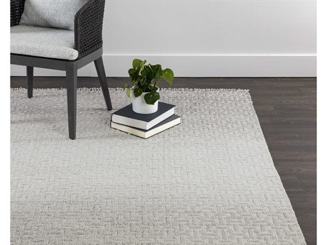 Ingrid Hand Knotted Rug Grey / Ivory