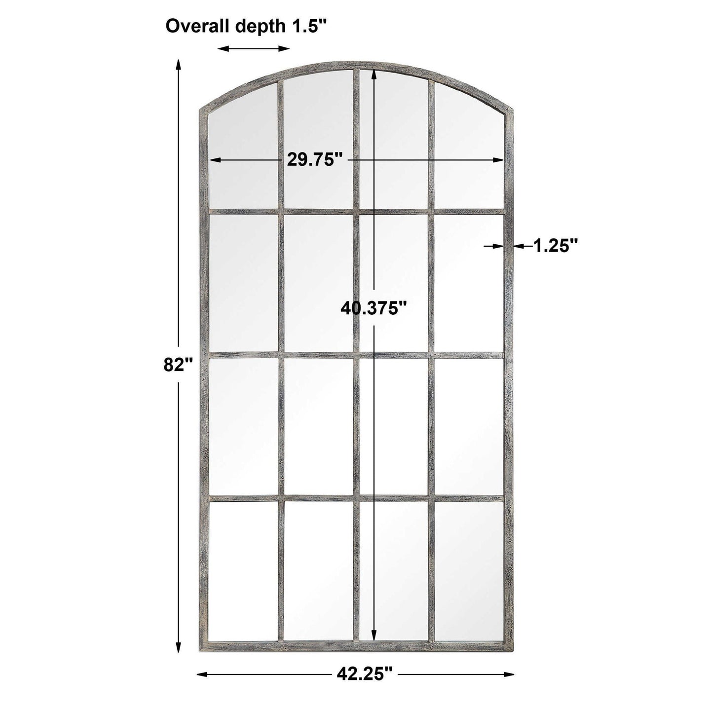 Amiel - Arched Mirror - Ivory