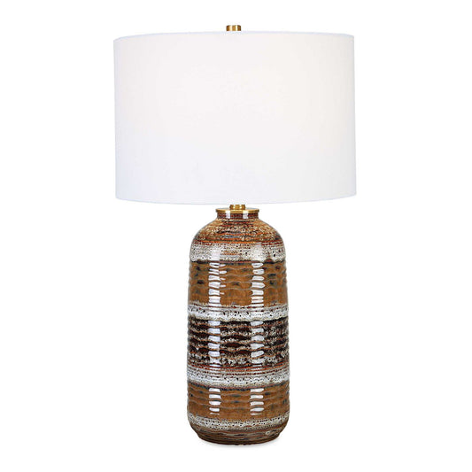 Roan - Artisian Table Lamp - Dark Brown
