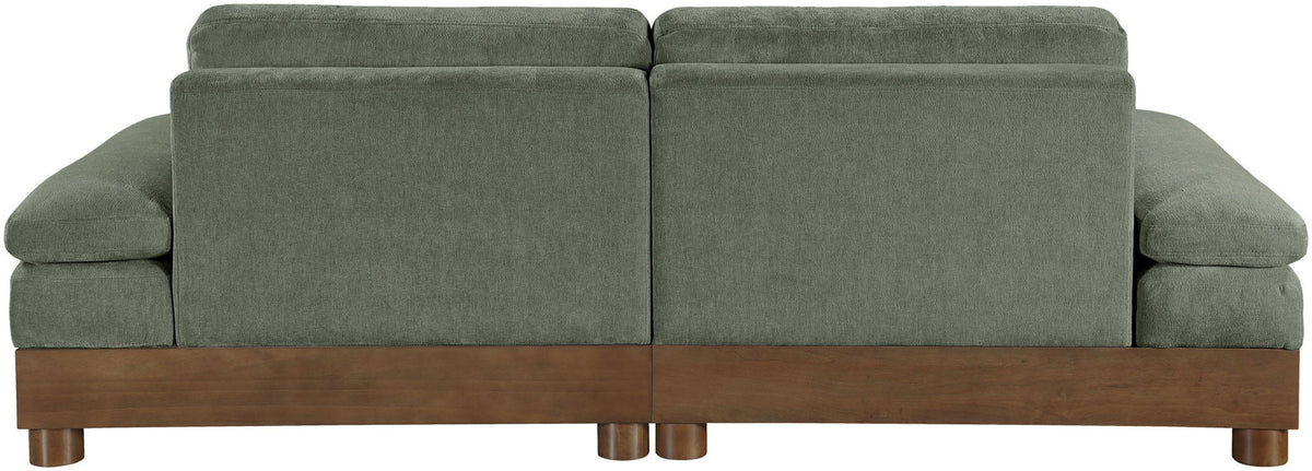 Turin - Chenille Fabric Upholstered Modular Sectional - Green