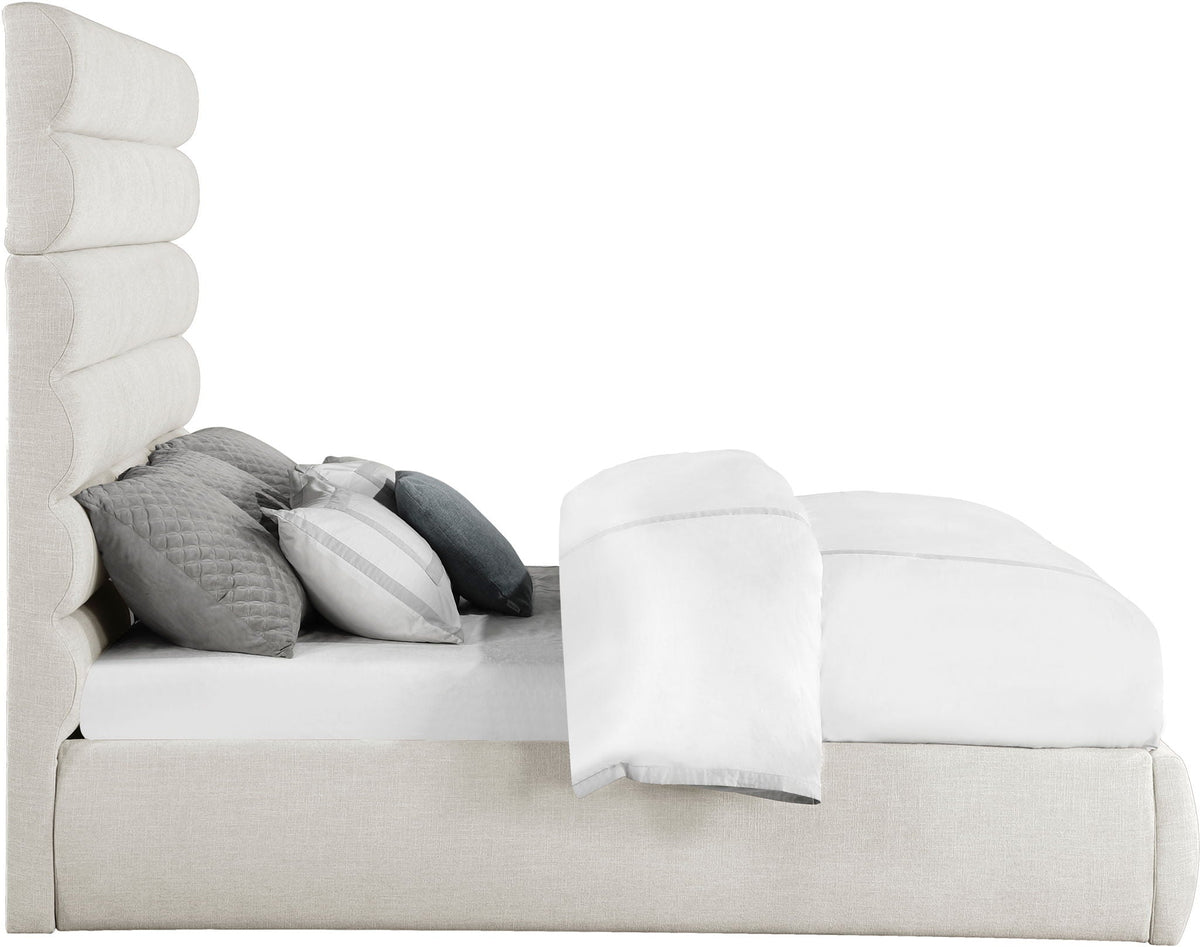 Adam - Linen Fabric Bed With 70.5" Headboard