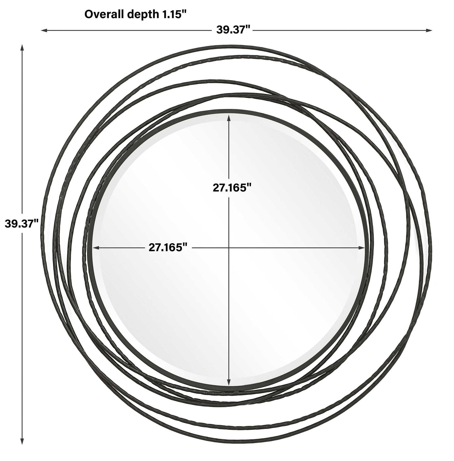 Whirlwind - Round Mirror