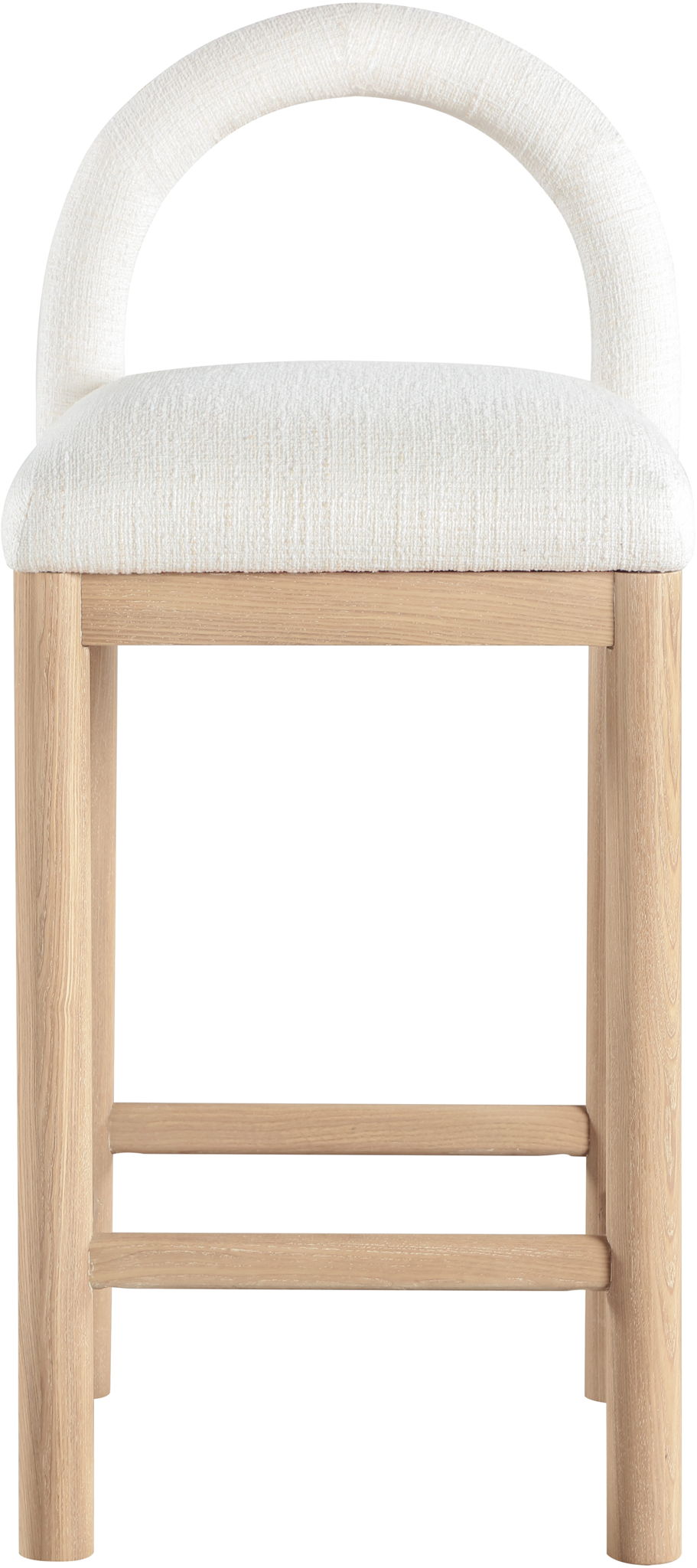 Conrad - Linen Counter Stool With Natural Legs