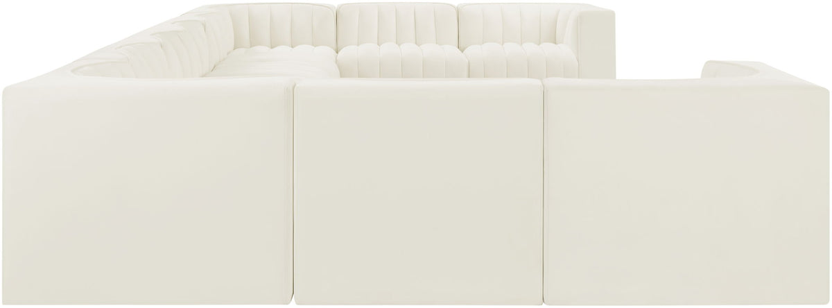 Rummi - Velvet Performance Fabric Upholstered 10 Piece Modular Sectional
