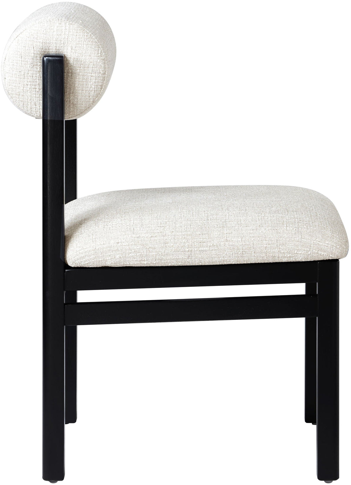 Roundhill - Fabric Dining Chair (Set of 2) - Black Frame