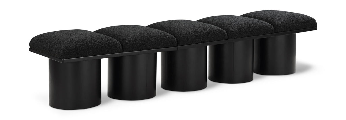 Pavilion - 5 Piece Modular Bench With Black Base
