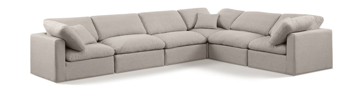 Indulge - Linen 6 Piece Modular Corner Sectional