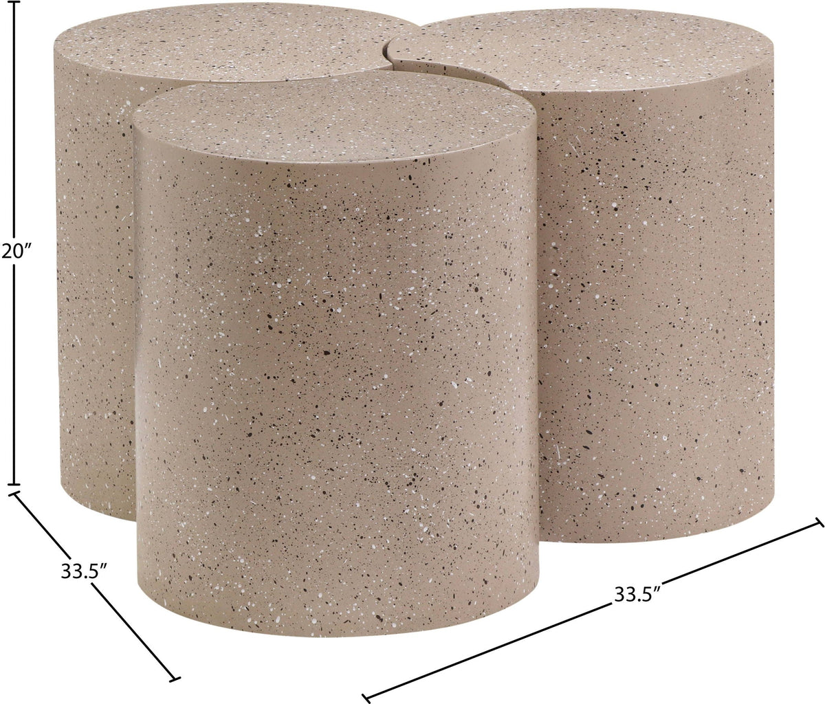 Dimple - 3 Piece Modular Coffee Table - Terazzo Finish