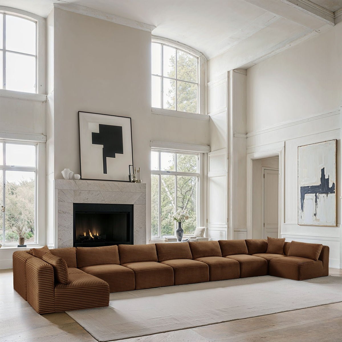 Shaggy - Fabric 9 Piece Modular Sectional
