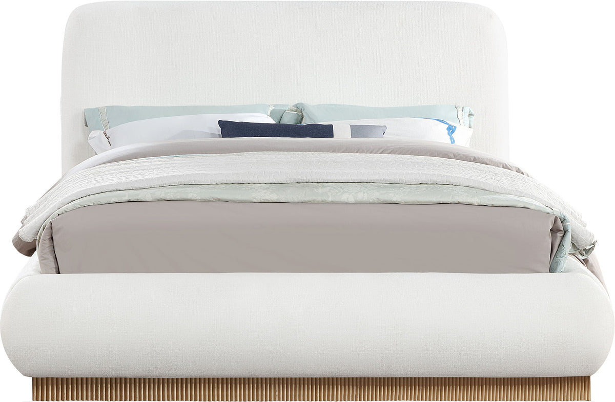 Rigby - Linen Bed With Natural Base